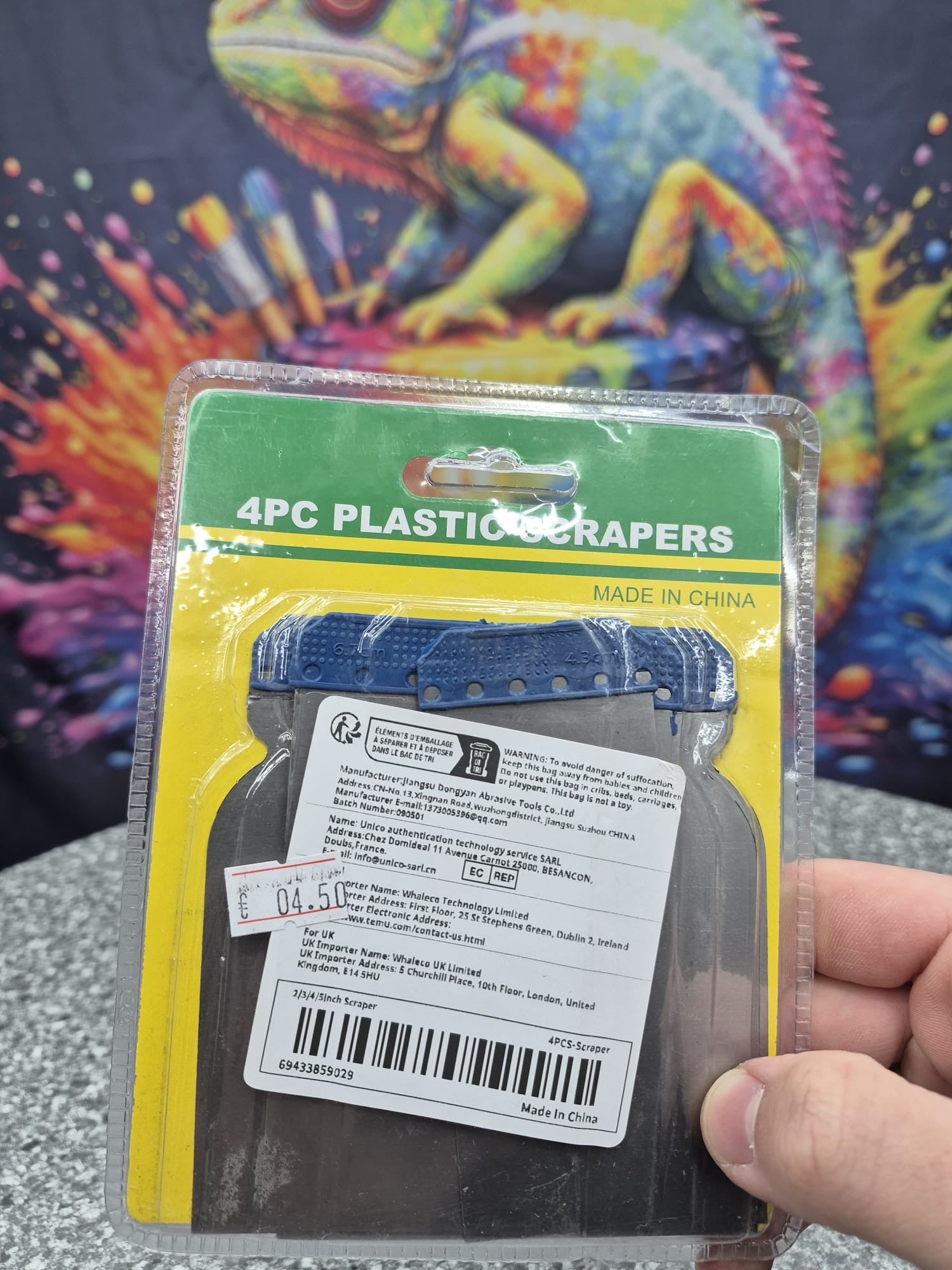 4PC Plastic Scrapers 2/3/4/5 inch Scraper