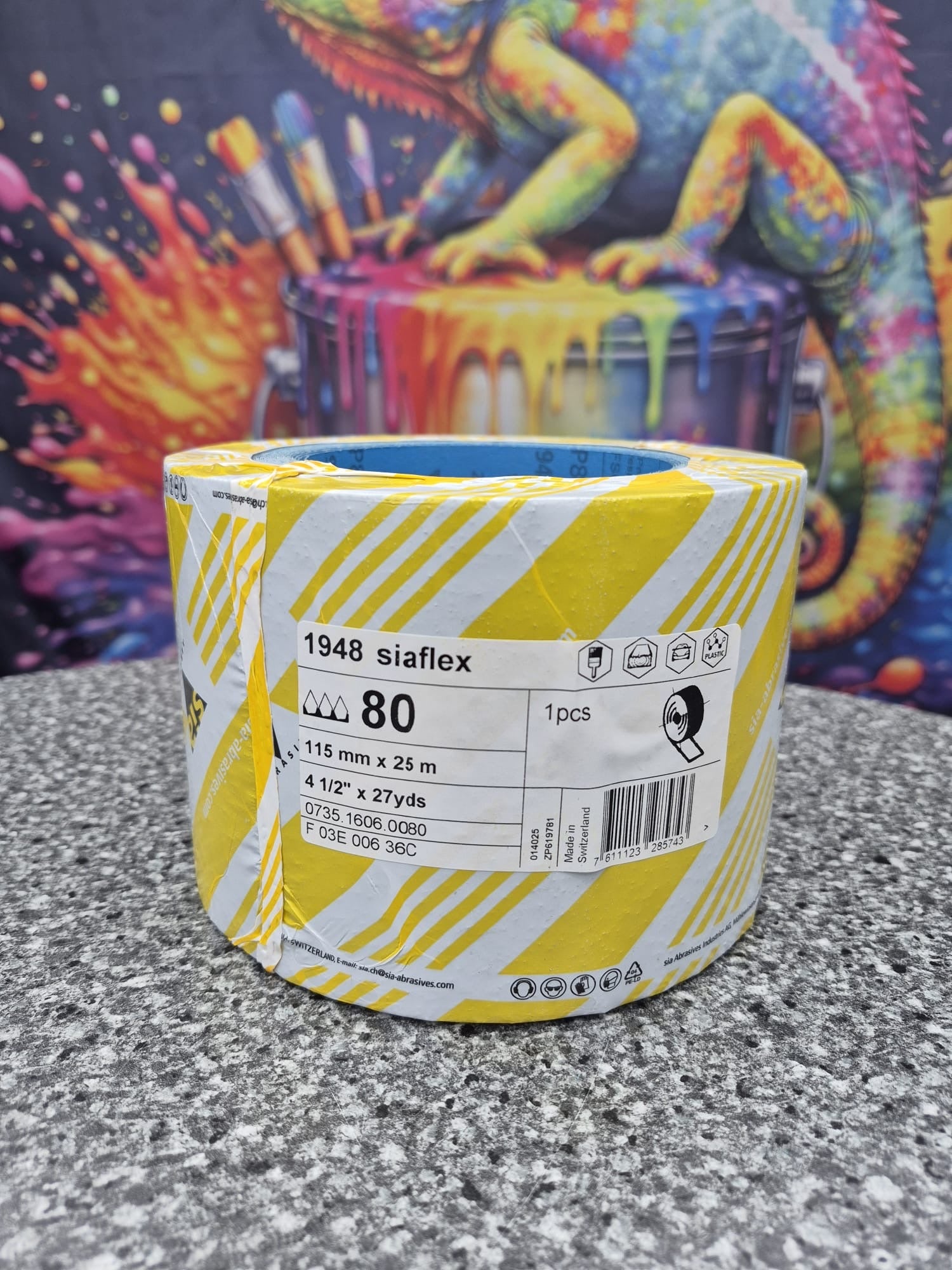 SIA 1948 Siaflex Schleifpapier (P80–P320) Ganze Rolle 115mmx25m