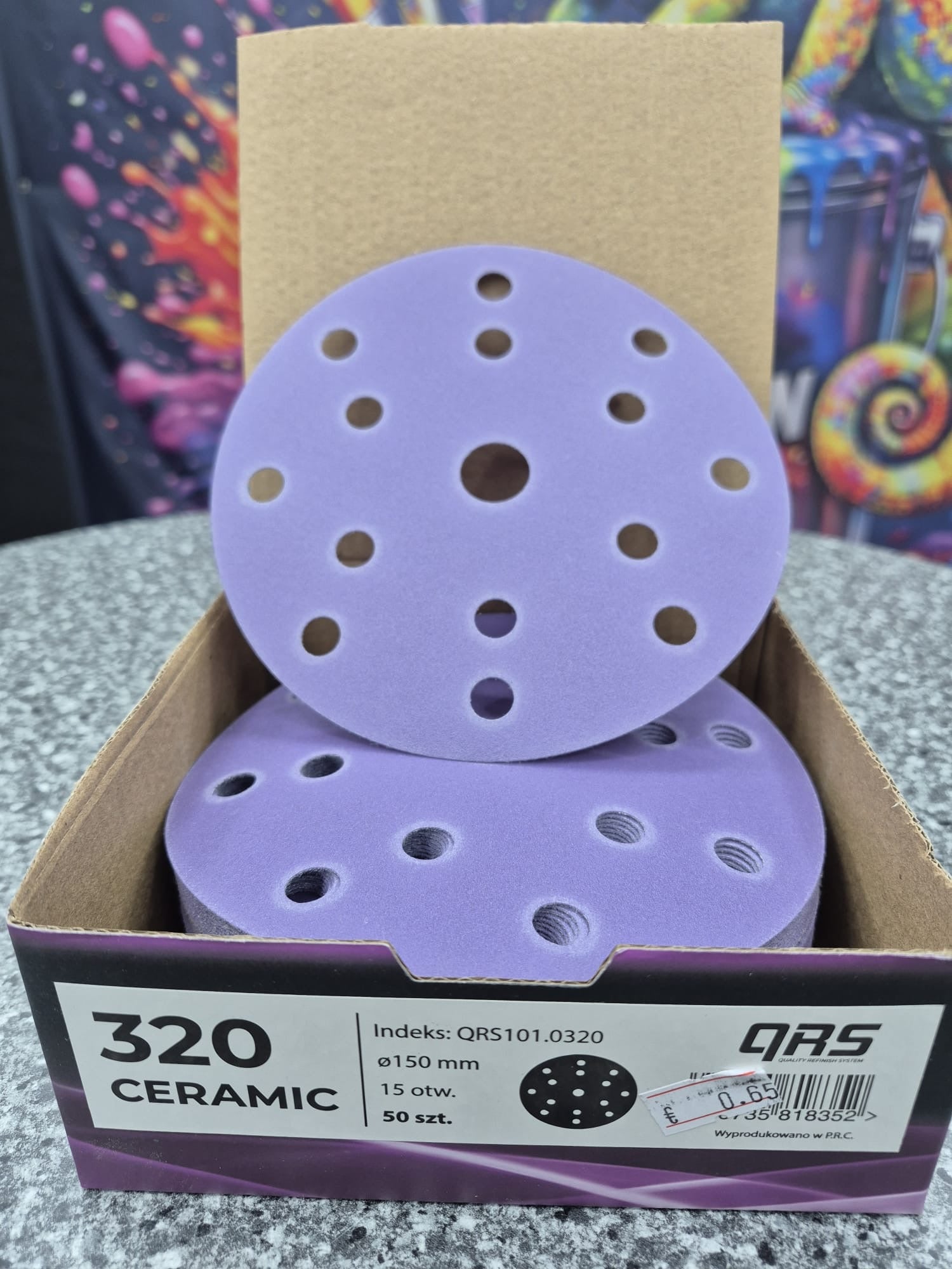 QRS-Ceramic Schleifpapier (Ganze Box=50Stück)