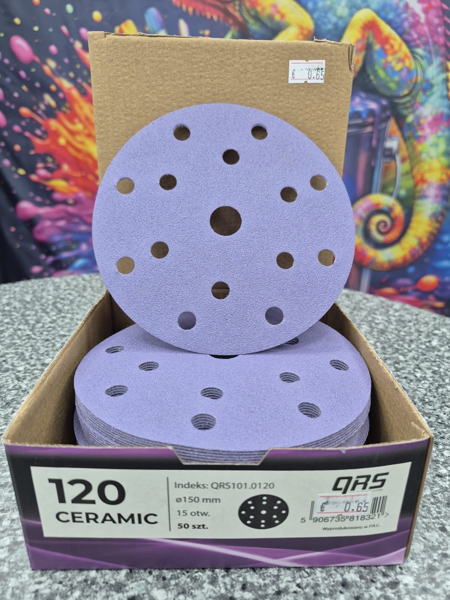 QRS-Ceramic Schleifpapier (Ganze Box=50Stück)