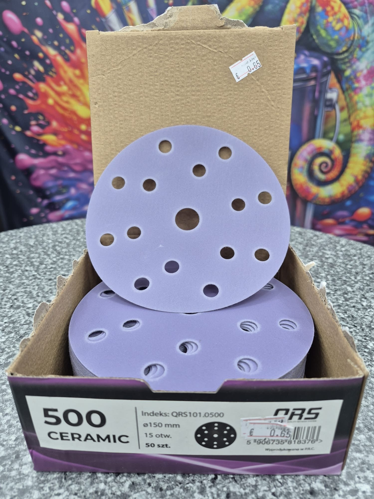 QRS-Ceramic Schleifpapier (Ganze Box=50Stück)
