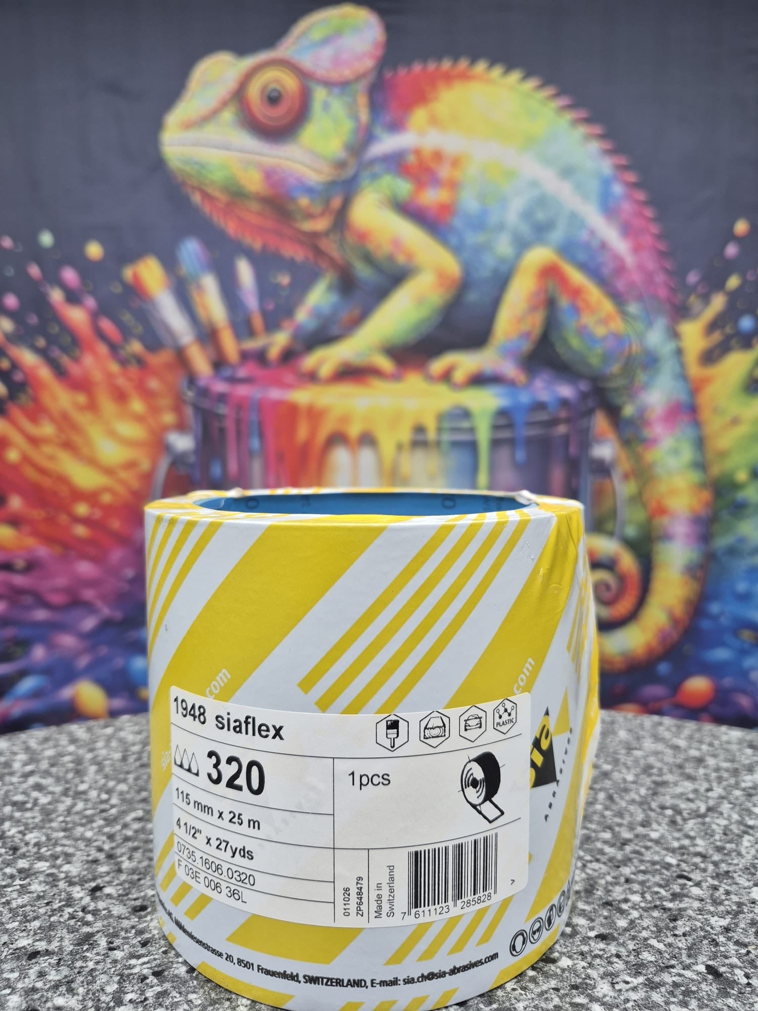 SIA 1948 Siaflex Schleifpapier (P80–P320) Ganze Rolle 115mmx25m