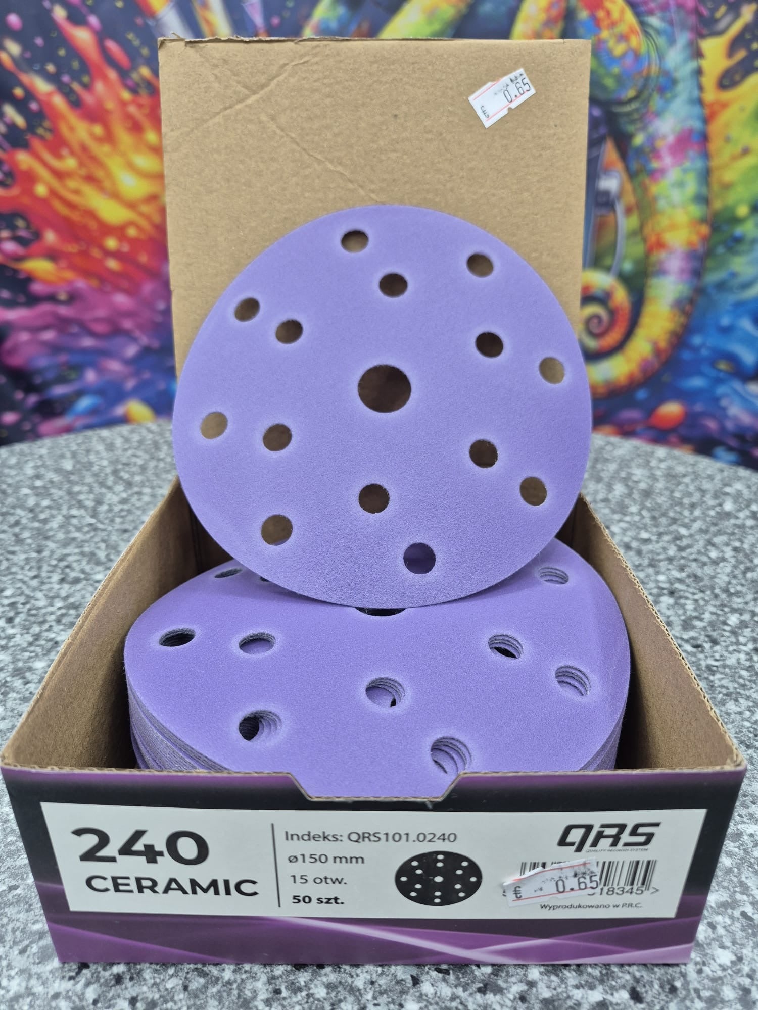 QRS-Ceramic Schleifpapier (Ganze Box=50Stück)