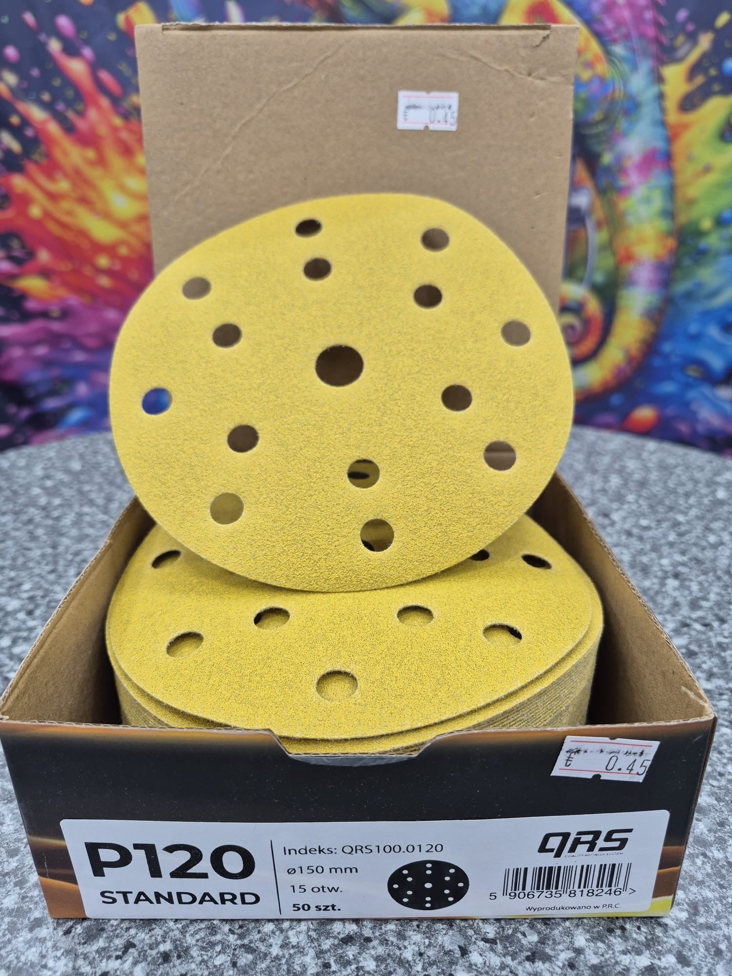 QRS-Standard Schleifpapier (Ganzer Box=50Stück)