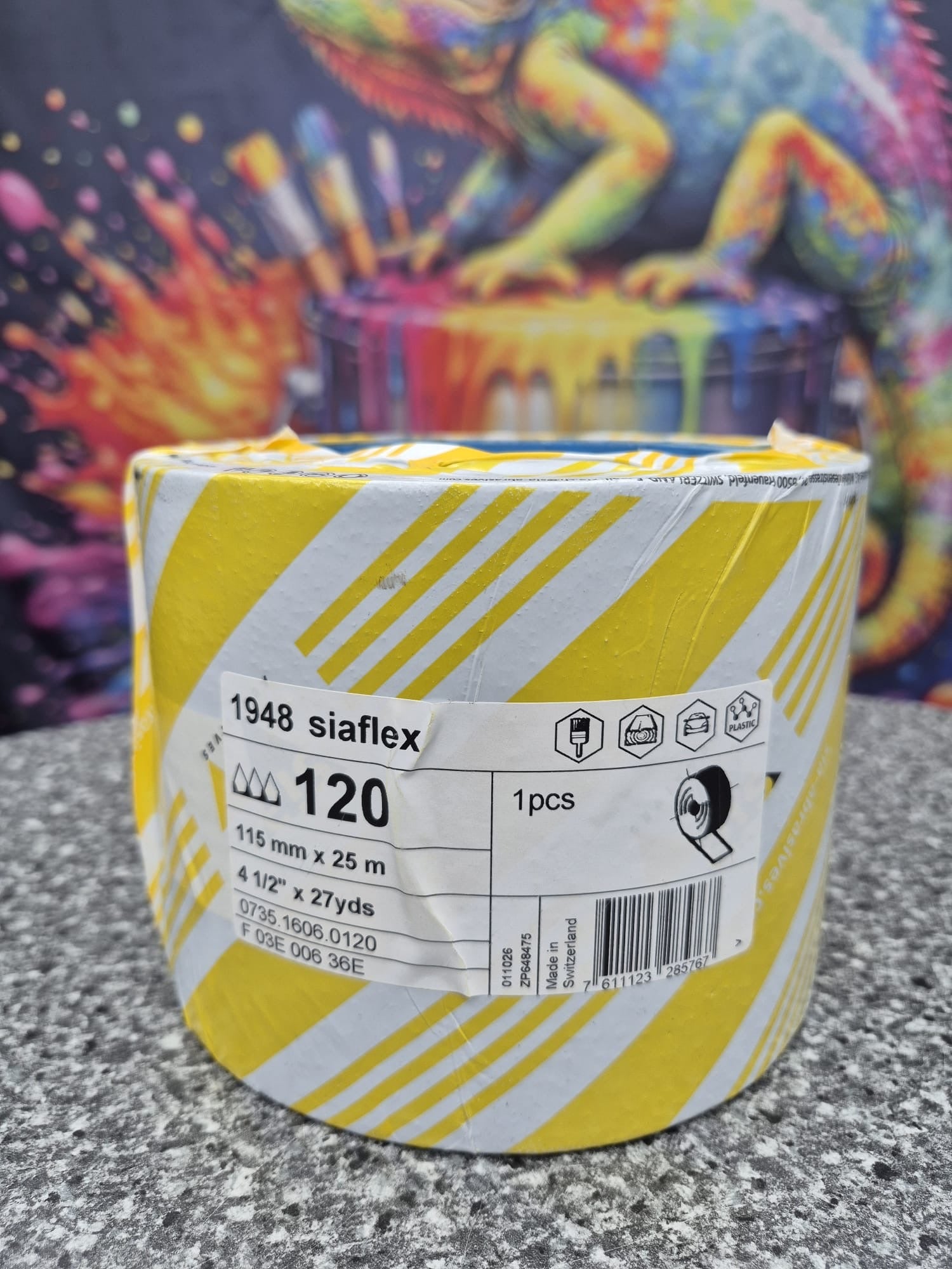 SIA 1948 Siaflex Schleifpapier (P80–P320) Ganze Rolle 115mmx25m