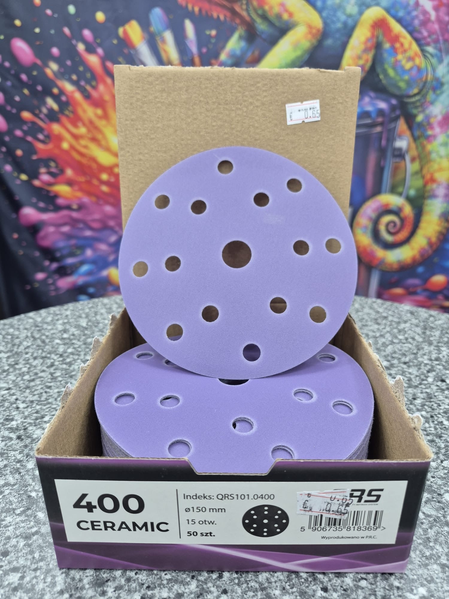 QRS-Ceramic Schleifpapier (Ganze Box=50Stück)