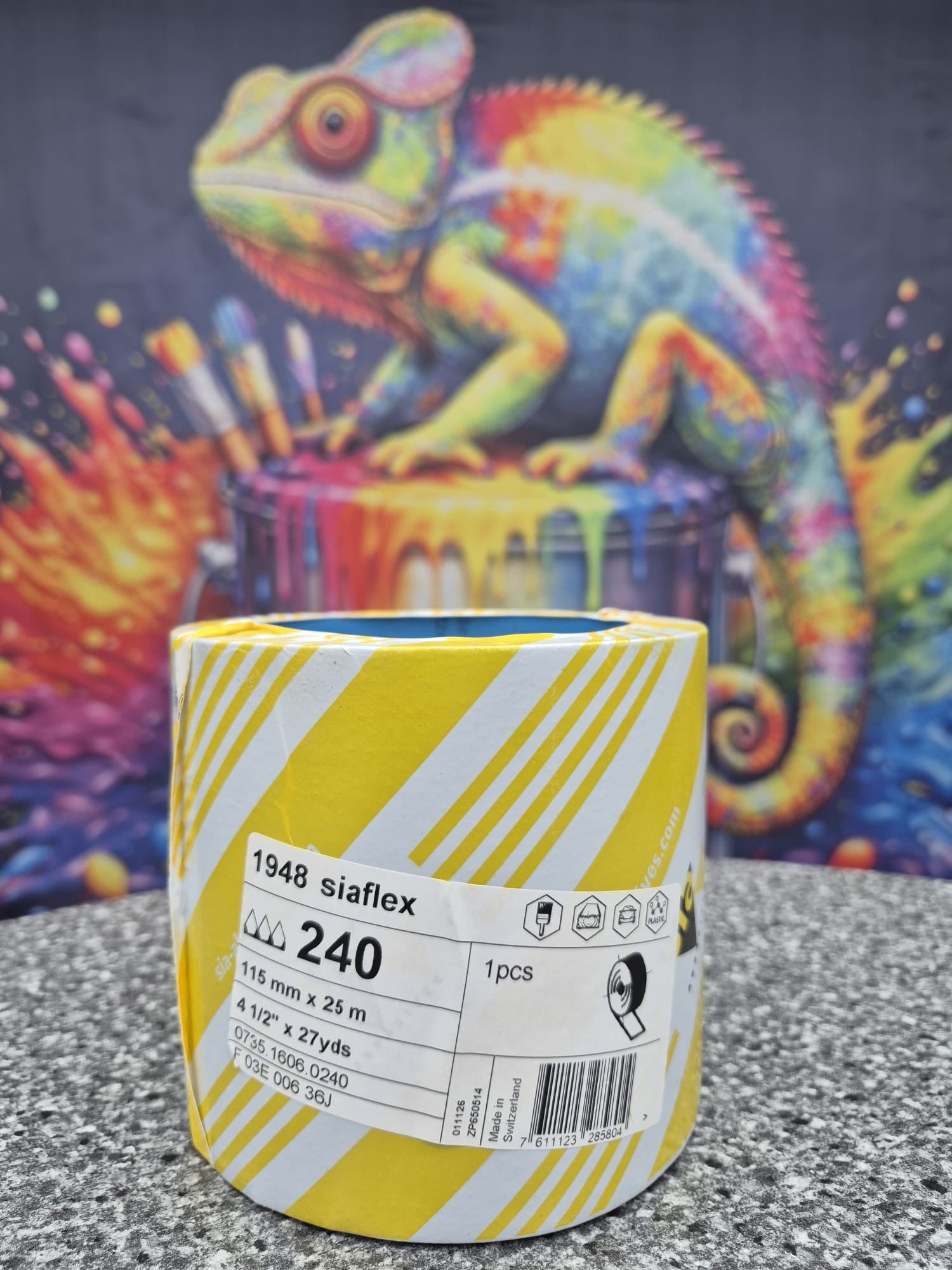 SIA 1948 Siaflex Schleifpapier (P80–P320) Ganze Rolle 115mmx25m