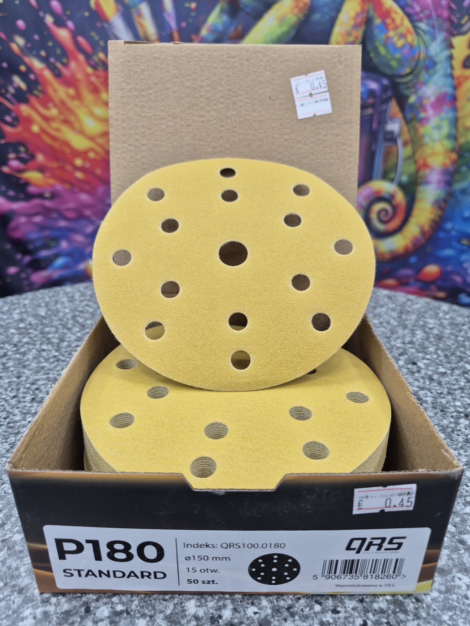 QRS-Standard Schleifpapier (Ganzer Box=50Stück)