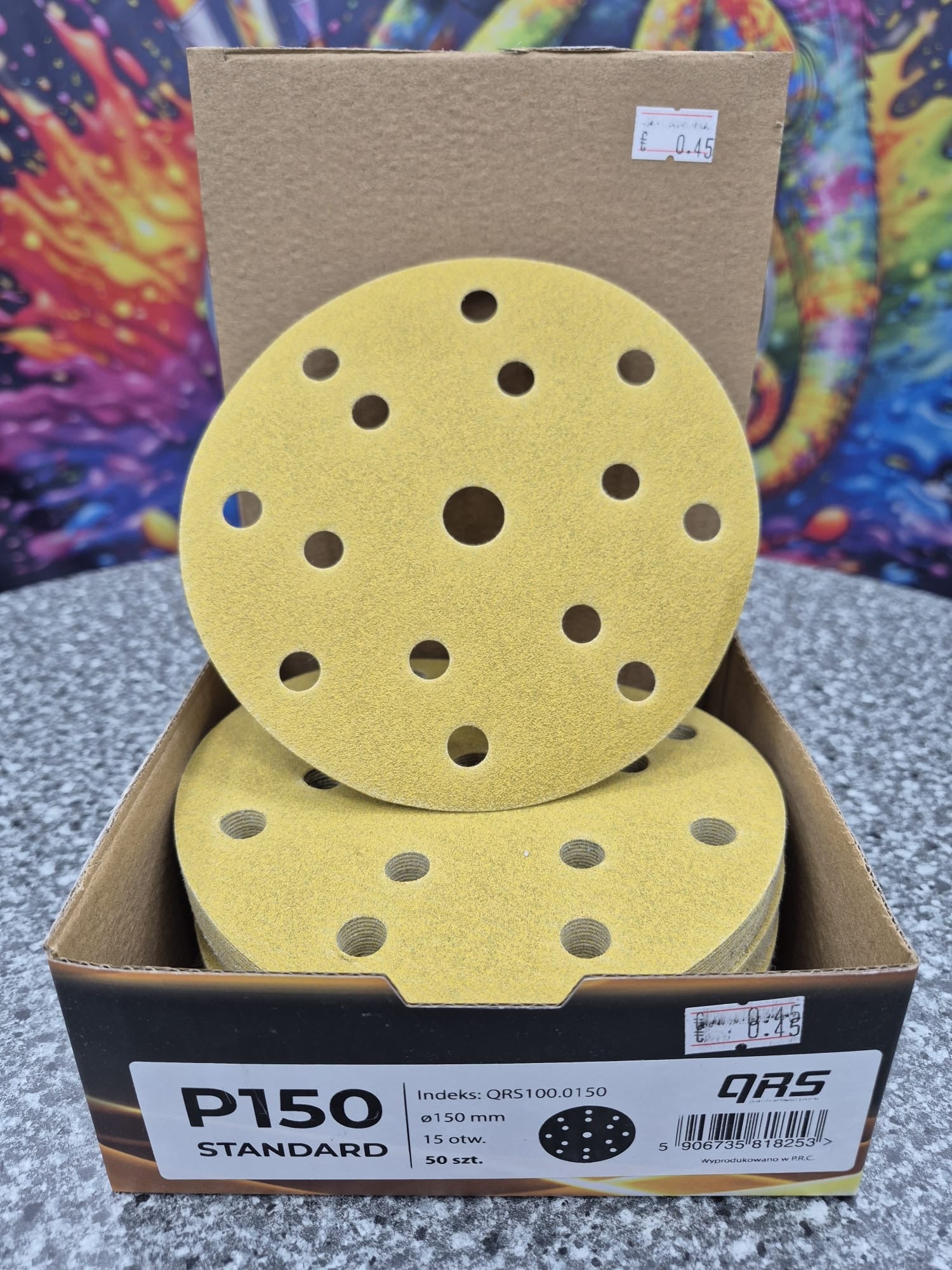QRS-Standard Schleifpapier (Ganzer Box=50Stück)