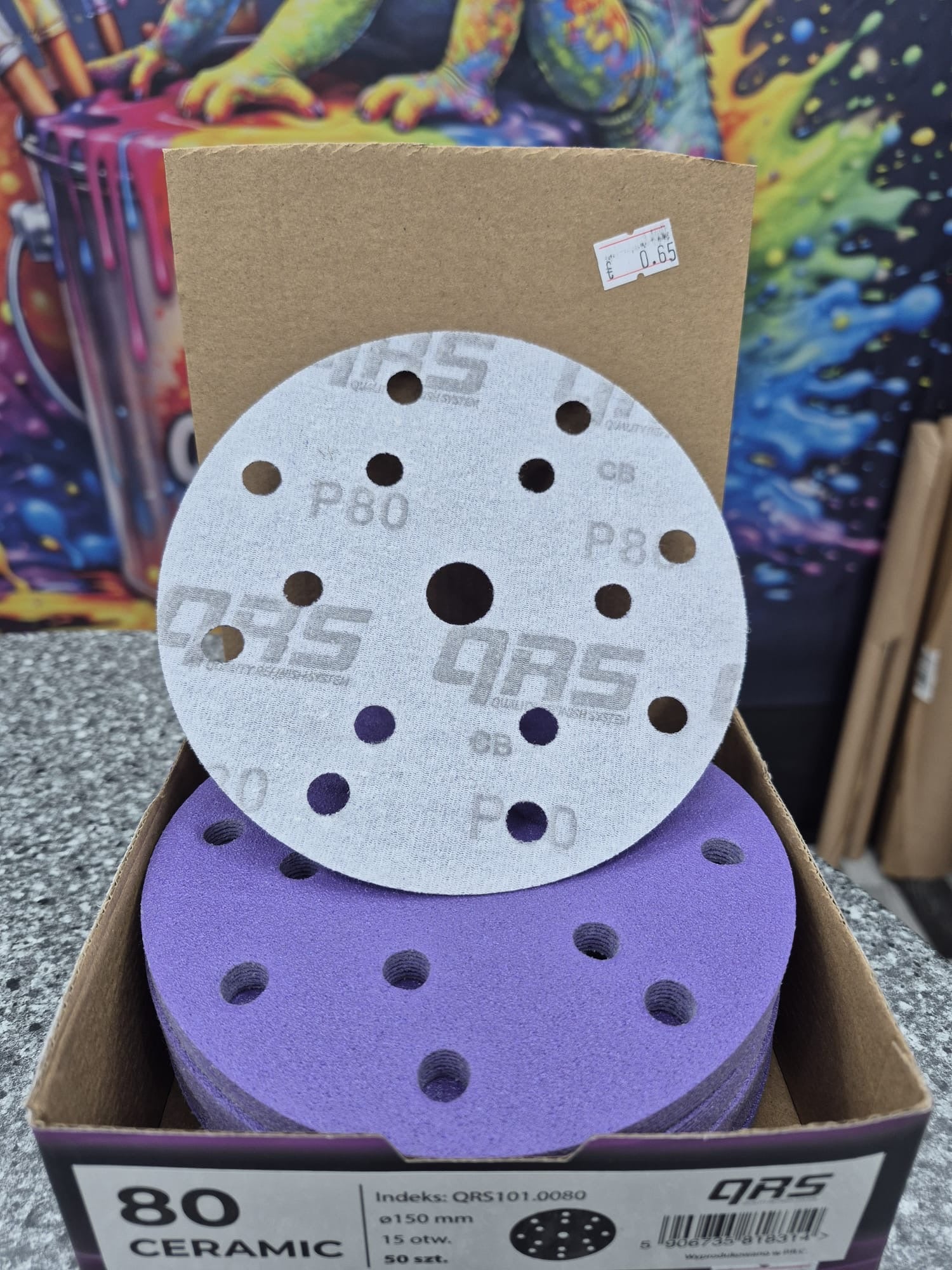 QRS-Ceramic Schleifpapier (Ganze Box=50Stück)